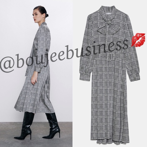 ZARA BNWT Printed Dress with Belt - Picture 5 of 5